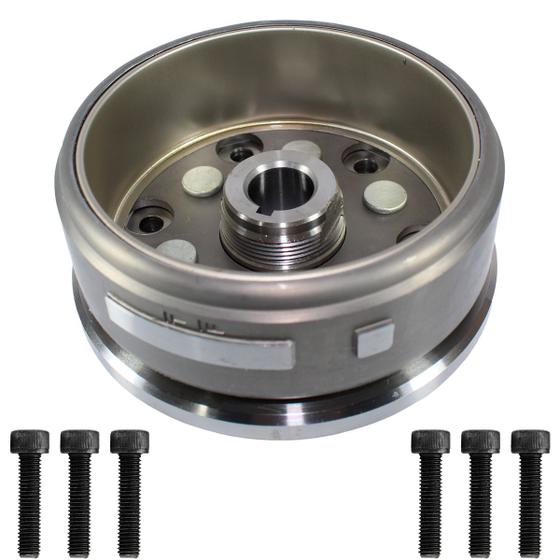 Imagem de Volante do magneto CG150 Titan Sport ES ESD 2004 a 2008 NXR150 Bros ES ESD 2006 a 2008 com parafusos