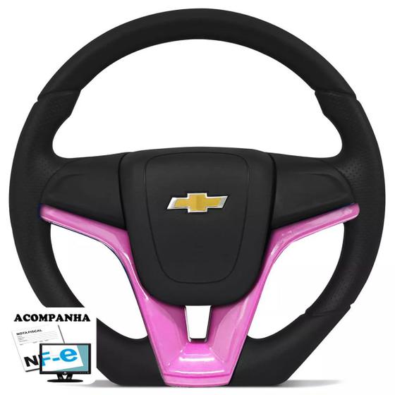 Imagem de Volante Esportivo Corsa Joy Max Premium Astra Vectra 99 Em Diante Sem Air-Bag Camaro + Cubo Tampa Gm
