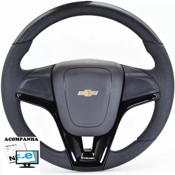 Imagem de Volante Esportivo Corsa Joy Max Premium Astra Vectra 99 em diante Sem Air-Bag Cruze + Cubo tampa Gm