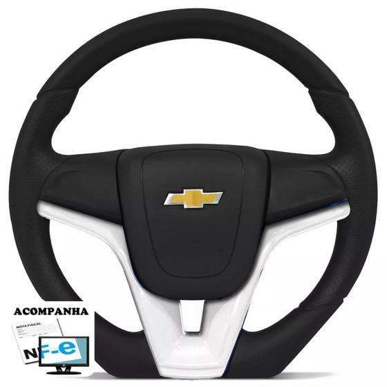 Imagem de Volante Esportivo Corsa Joy Max Premium Meriva Zafira Montana Sem Air-Bag Camaro Cubo E Tampa Gm