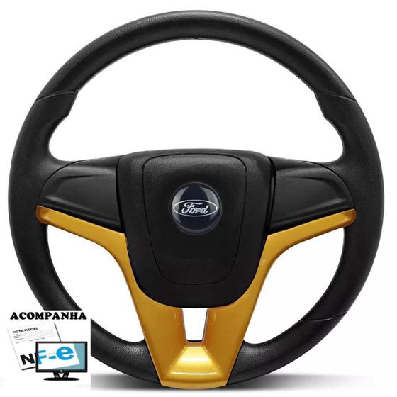 Imagem de Volante Esportivo F100 F1000 F4000 F75 Cruze Ford tampa acionador de buzina + Cubo