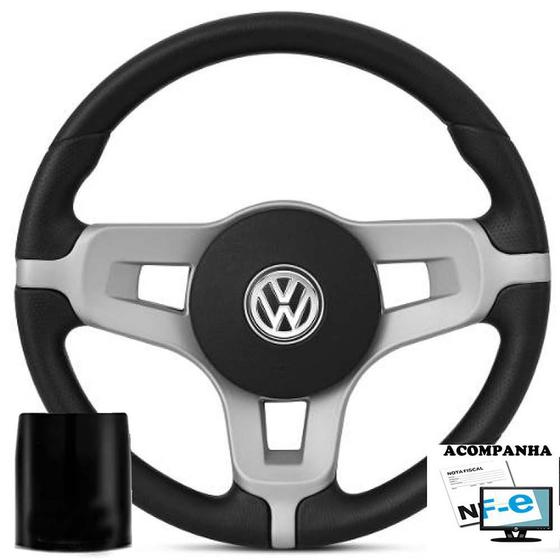 Imagem de Volante Esportivo Gol G2 G3 G4 Saveiro Parati Voyage Santana Mustang Super Surf Volkswagen Vw + Cubo