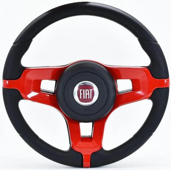 Imagem de Volante Esportivo P/ Palio 1996 97 98 99 2000 A 2013 Vermelho + Cubo