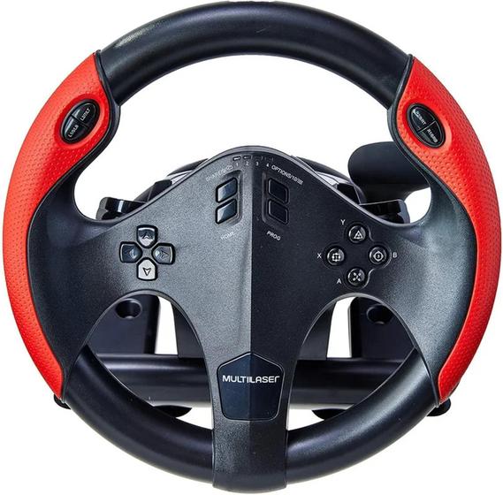 Imagem de Volante Gamer c/ pedal e marcha js087 Multilaser