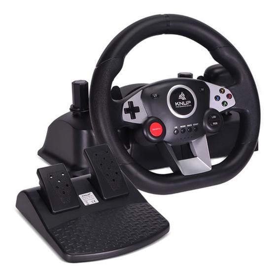 Volante Gamer - Pedais Acelerador e Frio - Vibração - Compativel Videos Games - Android - PC Menor preço em Volante Gamer - Pedais Acelerador e Frio - Vibração - Compativel Videos Games - Android - PC