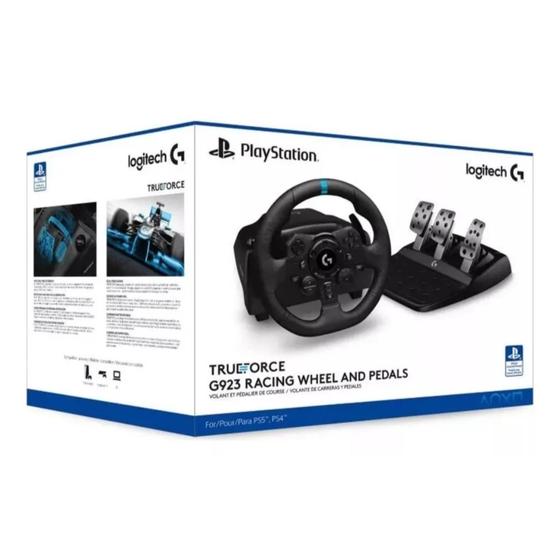Volante Logitech G923 True Force PS5/PC Preto Menor preço em Volante Logitech G923 True Force PS5/PC Preto