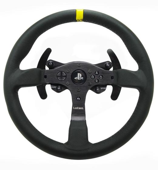 Imagem de Volante Lotse Thrustmaster T300 Simulador ( Couro / Tarja Vermelha )