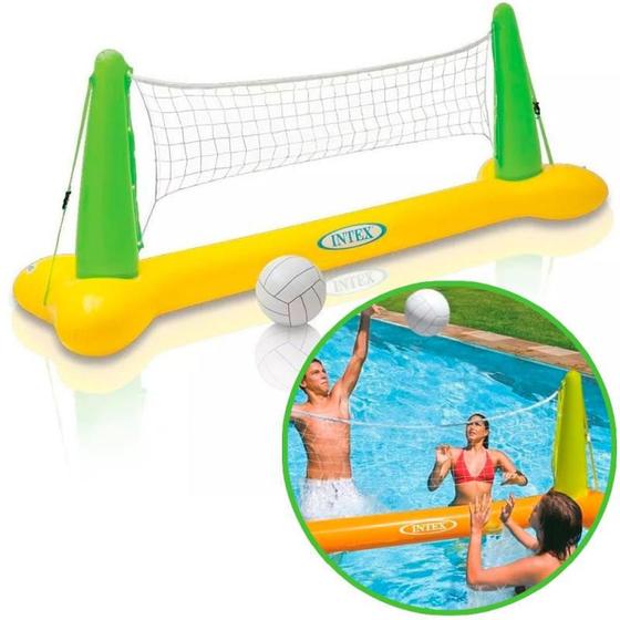 Vôlei Inflável para Piscina Kit com Bola e Rede INTEX Menor preço em Vôlei Inflável para Piscina Kit com Bola e Rede INTEX