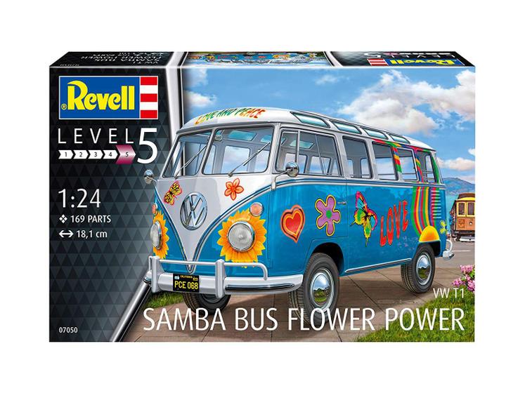 Imagem de Volkswagen Kombi T1 Samba Bus Flower Power 1/24 Revell 7050