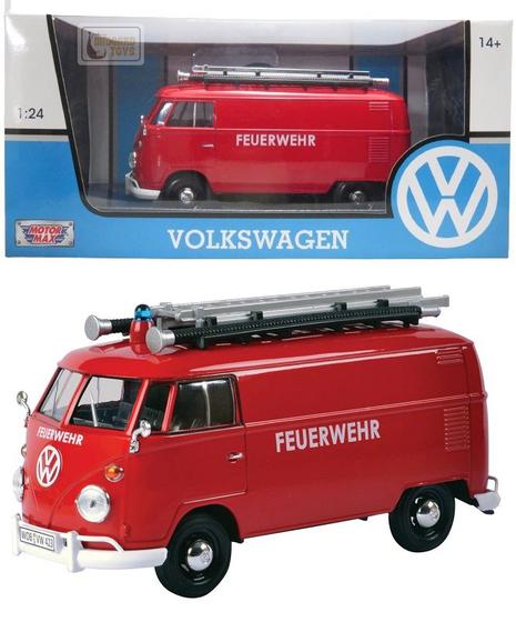 Imagem de Volkswagen Type 2 (T1) Delivery Van Kombi Bombeiros - 1/24 - VW Series - Motormax