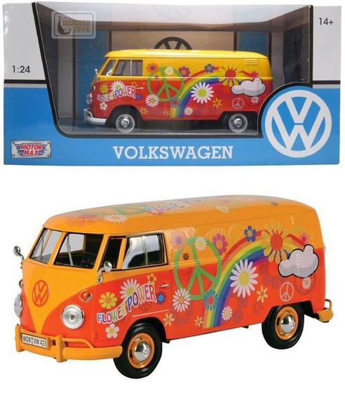 Imagem de Volkswagen Type 2 (T1) Delivery Van Kombi Flower Power - 1/24 - VW Series - Motormax