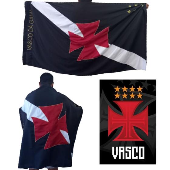 Imagem de Voltar Bandeira Do Vasco Material De Alta Qualidade 1,60 X 1,10 cruz de malta