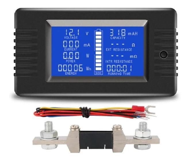 Imagem de Voltimetro Amperimetro Digital Dc Cc 200v  200a Com Shunt