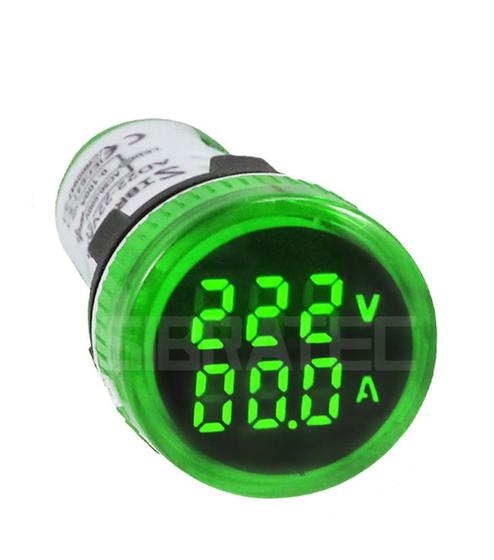 Voltímetro / Amperímetro Digital Led 22Mm 50-500Vca - Sibratec Menor preço em Voltímetro / Amperímetro Digital Led 22Mm 50-500Vca - Sibratec