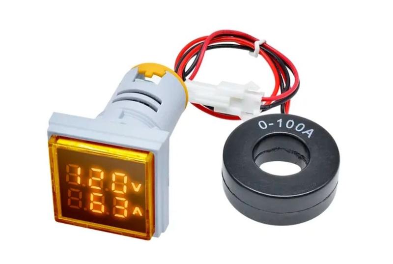 Imagem de Voltímetro e Amperímetro Digital 100A 50-500V Snetec SVQ2-22