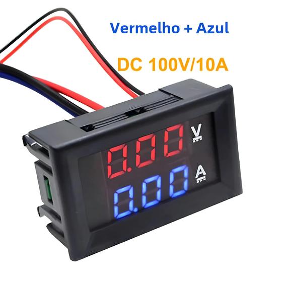 Imagem de Voltímetro E Amperímetro Digital Com Display Duplo DSN-VC288 DC 100V 10A Medidor De Tensão E