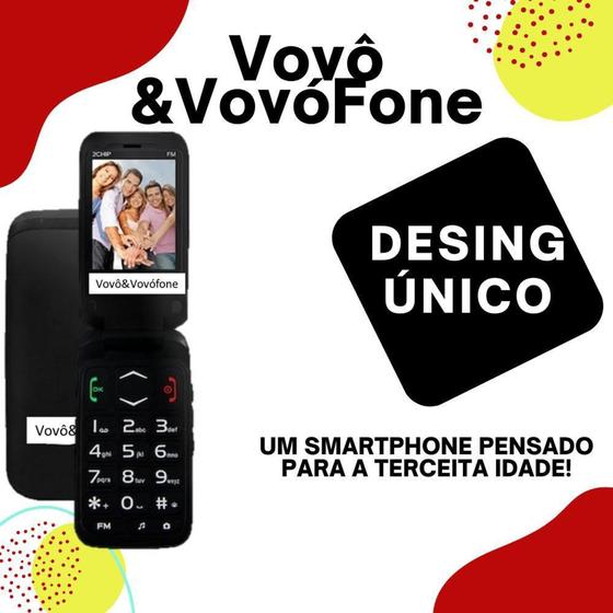 Imagem de Vovô&vovófone 32mb tela 2.4 dual chip radio fm câmera mp3 - LENOXX