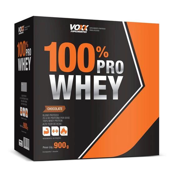 Voxx Whey 100% Pro Sabor Chocolate 900g Menor preço em Voxx Whey 100% Pro Sabor Chocolate 900g