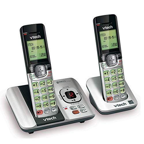 Imagem de VTech CS6529-2 DECT 6.0 Sistema de Atendimento Telefônico com ID do Chamador/Chamada em Espera, 2 Aparelhos Sem Fio, Prateado/Preto