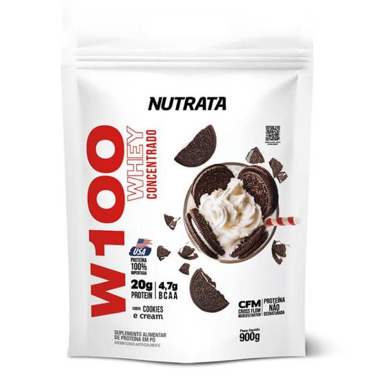 Imagem de W100 Whey Concentrado - 900g Refil Cookies and Cream - Nutrata