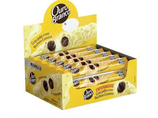 Imagem de Wafer Chocolate Branco Ouro Branco - Display 375g