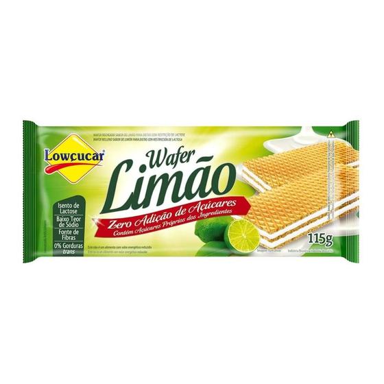 Imagem de Wafer Lowçucar Zero Açucares Sabor Limão 115g