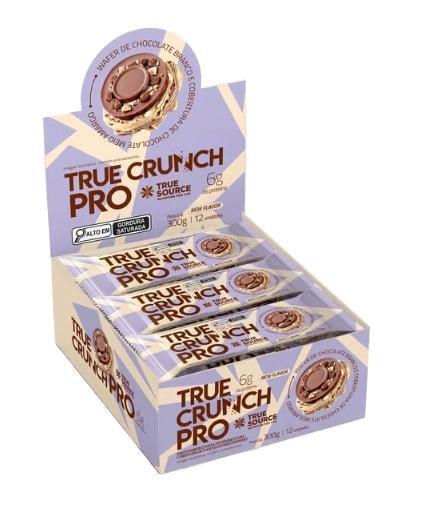 Imagem de Wafer Proteico True Crunch Pro Chocolate Meio Amargo 25g True Source 12 Unidades