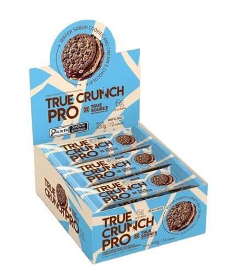 Imagem de Wafer Proteico True Crunch Pro Cookies And Cream 25g True Source 12 Unidades