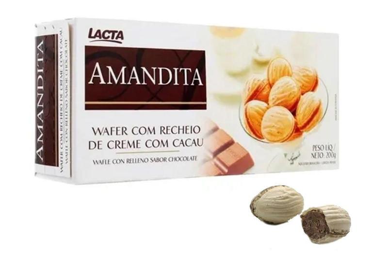 Wafer Recheada De Creme Com Cacau Chocolate Amandita G MONDELEZ Wafer Magazine Luiza