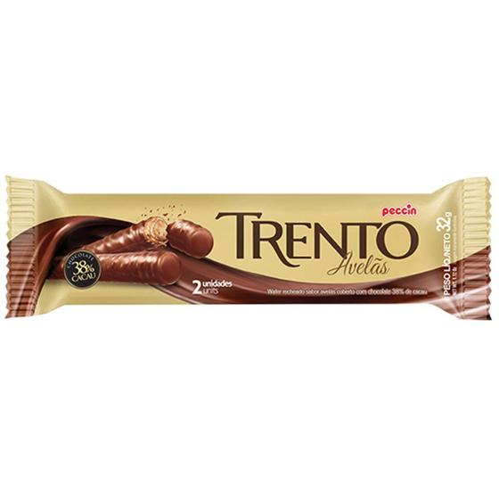 Imagem de Wafer trento avelã coberto com chocolate ao leite 32g - Peccin s/a