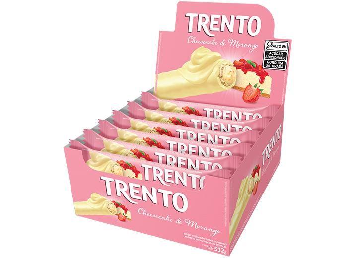 Imagem de Wafer Trento Che. Morango 512g C/16 Peccin