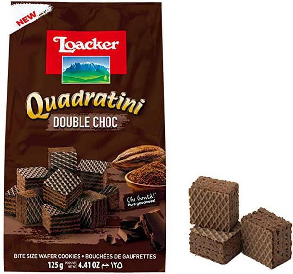 Imagem de Waffer Loacker Quadratini Double Chocolate 125G