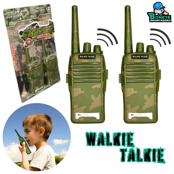 Imagem de Walkie Talkie Radio Comunicador Brinquedo Infantil com tema Militar Força em Ação