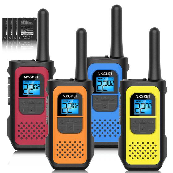 Imagem de Walkie Talkies NXGKET - Rádio Bidirecional de Longo Alcance (Pacote com 4)