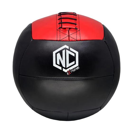 Imagem de Wall Ball - Med Ball NC Extreme Preto com Vermelho 10 libras - 3.6 kg  - WB317867