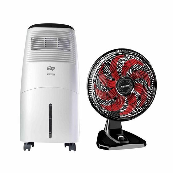 Wap Climatizador de Ar Air Protect e Polishop Ventilador de Mesa e Parede 8 Pas Menor preço em Wap Climatizador de Ar Air Protect e Polishop Ventilador de Mesa e Parede 8 Pas