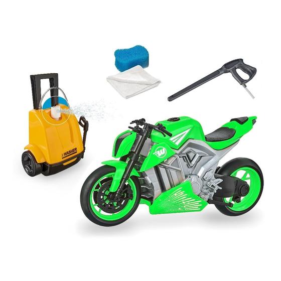 Imagem de Wash Garage Moto Sport Com Lavadora - Usual Brinquedos