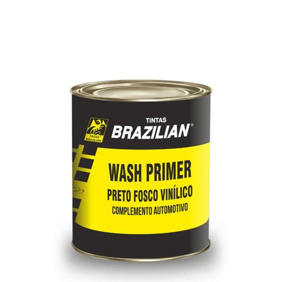 Imagem de Wash Primer 600ml Preto Fosco Vinílico complemento automotivo Brazilian