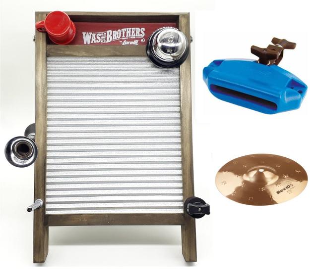 Imagem de Washboard Pequeno Torelli + Bloco Agudo + Prato 6" 