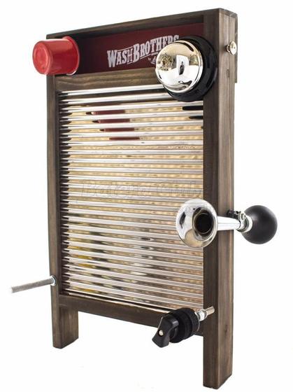 Imagem de Washboard Torelli TWB38 WashBrothers Inox Médio Percussão Tábua de Lavar com Sino e Buzina