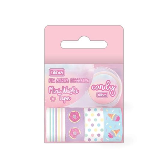 Imagem de Washi Tape Tilibra Candy com Mini Dispenser 12mmx03m 05un