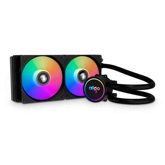 Menor preço em Water Cooler Aigo AC SE 240, Rainbow, 240mm, Preto, ACSE240-BK