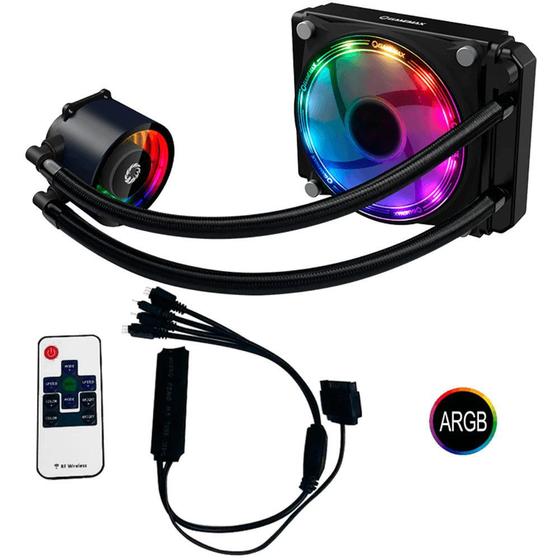 Water Cooler Argb Gamemax Ice Chill 120 + Controle Remoto Peças para