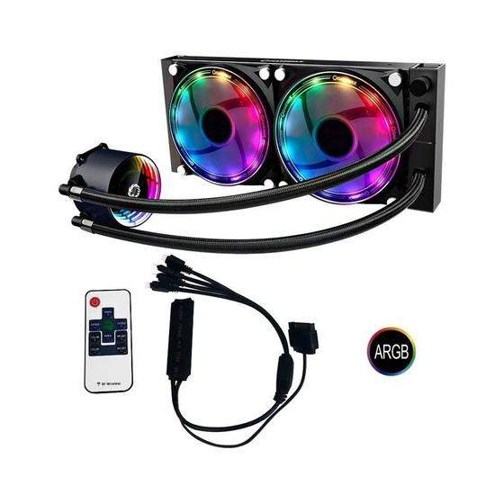 Water Cooler Argb Gamemax Ice Chill 240 + Controle Remoto Peças para