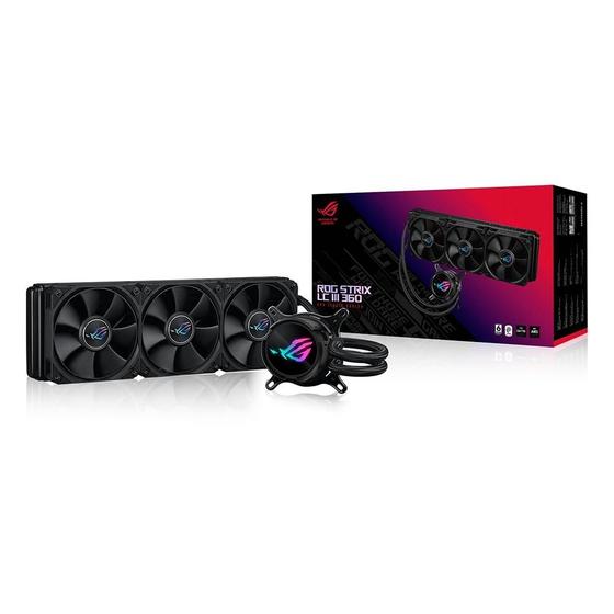 Water Cooler Asus ROG Strix LC III 360, 360mm, AMD/Intel, Preto - 90RC00T0-M0UAY0 Menor preço em Water Cooler Asus ROG Strix LC III 360, 360mm, AMD/Intel, Preto - 90RC00T0-M0UAY0