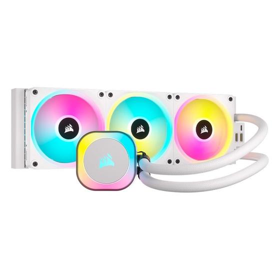 Imagem de Water Cooler Corsair iCUE LINK H150i RGB, 360mm, AMD e Intel, Branco - CW-9061006-WW