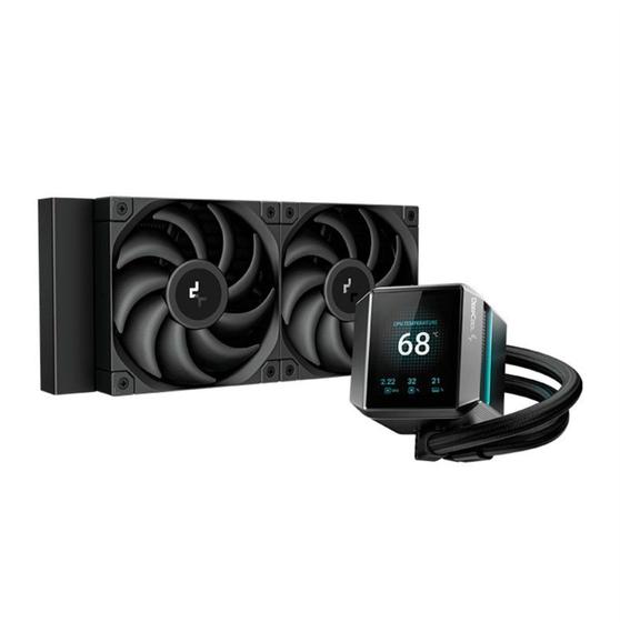 Imagem de Water Cooler DeepCool Mystique 240mm Com Tela Preto