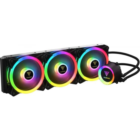 Imagem de Water Cooler Gamdias Chione P2-360R RGB 360mm Intel-AMD Controlador - Preto 