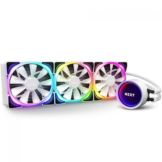 Imagem de Water Cooler NZXT Kraken X73 360mm (3x 120mm), RGB, para Intel/AMD, Branco - RL-KRX73-RW