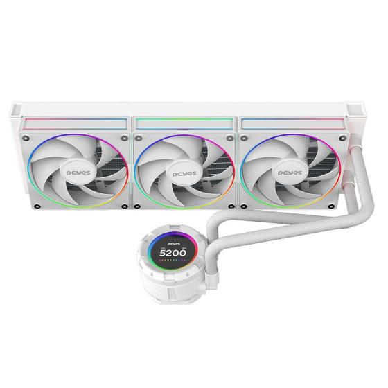 Imagem de Water Cooler Pcyes Vision 360Mm White Ghost - Tela Lcd 2,1"